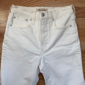 Madewell The High Rise Perfect Vintage Jeans Raw Hem Tile White - Size 23